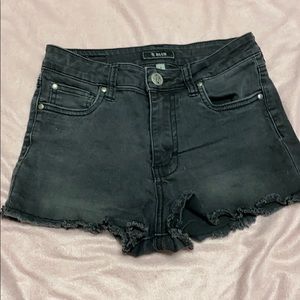 Black jean shorts